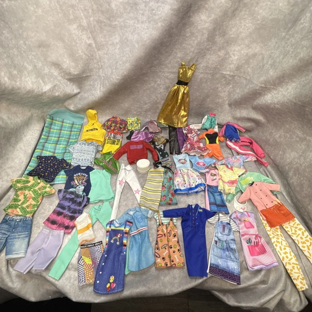 Ken Barbie Fashionistas Clothes with Different Fashion Career Outfits Lot Of 50